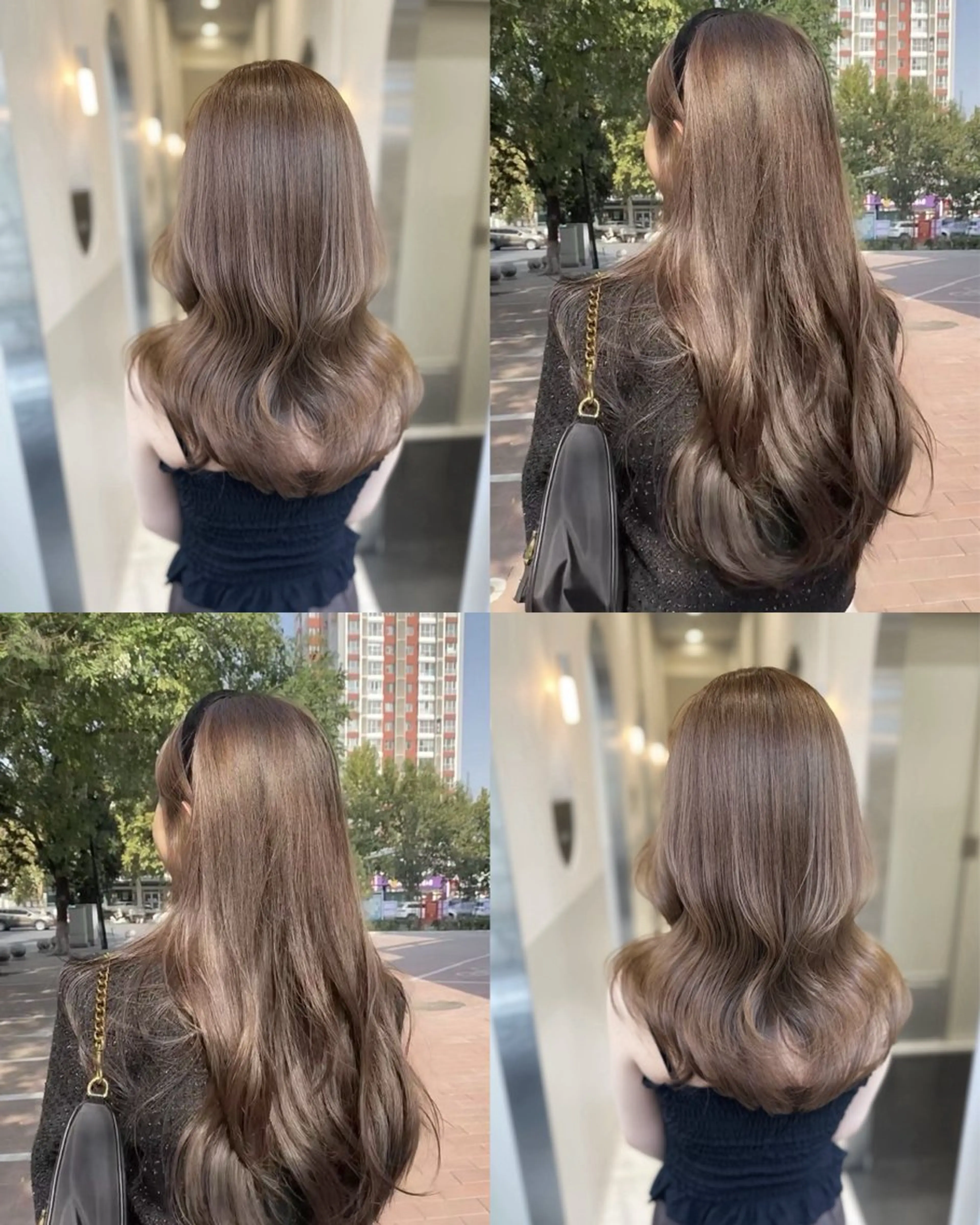 ミディアム カラー ヘアカラー トリートメント ヘアセット IVE所属・ブリーチなし🤍 渋谷／原島杏奈のヘアスタイル