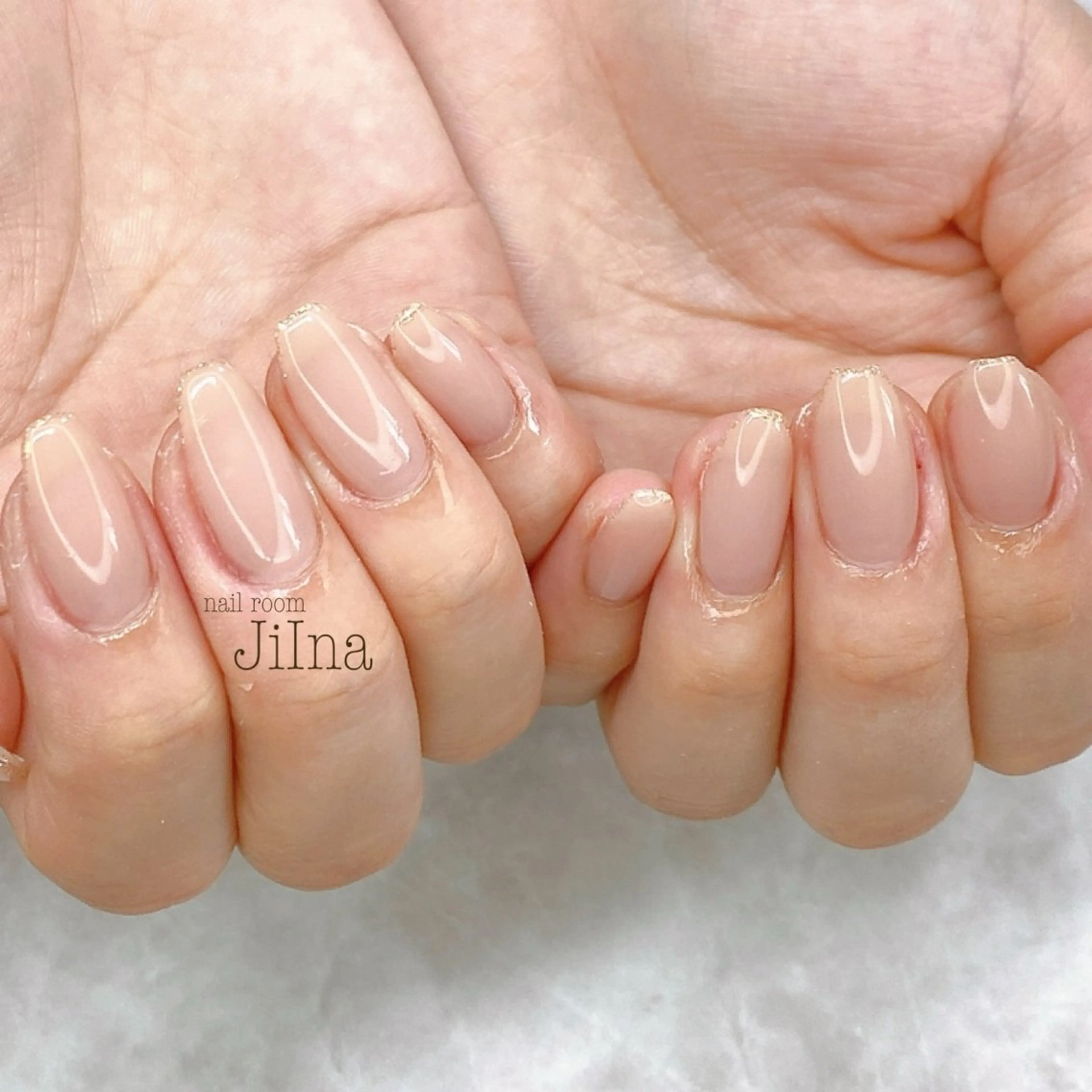 ネイル ラメ(グリッター) ワンカラーネイル nail room JiInaのネイルデザイン