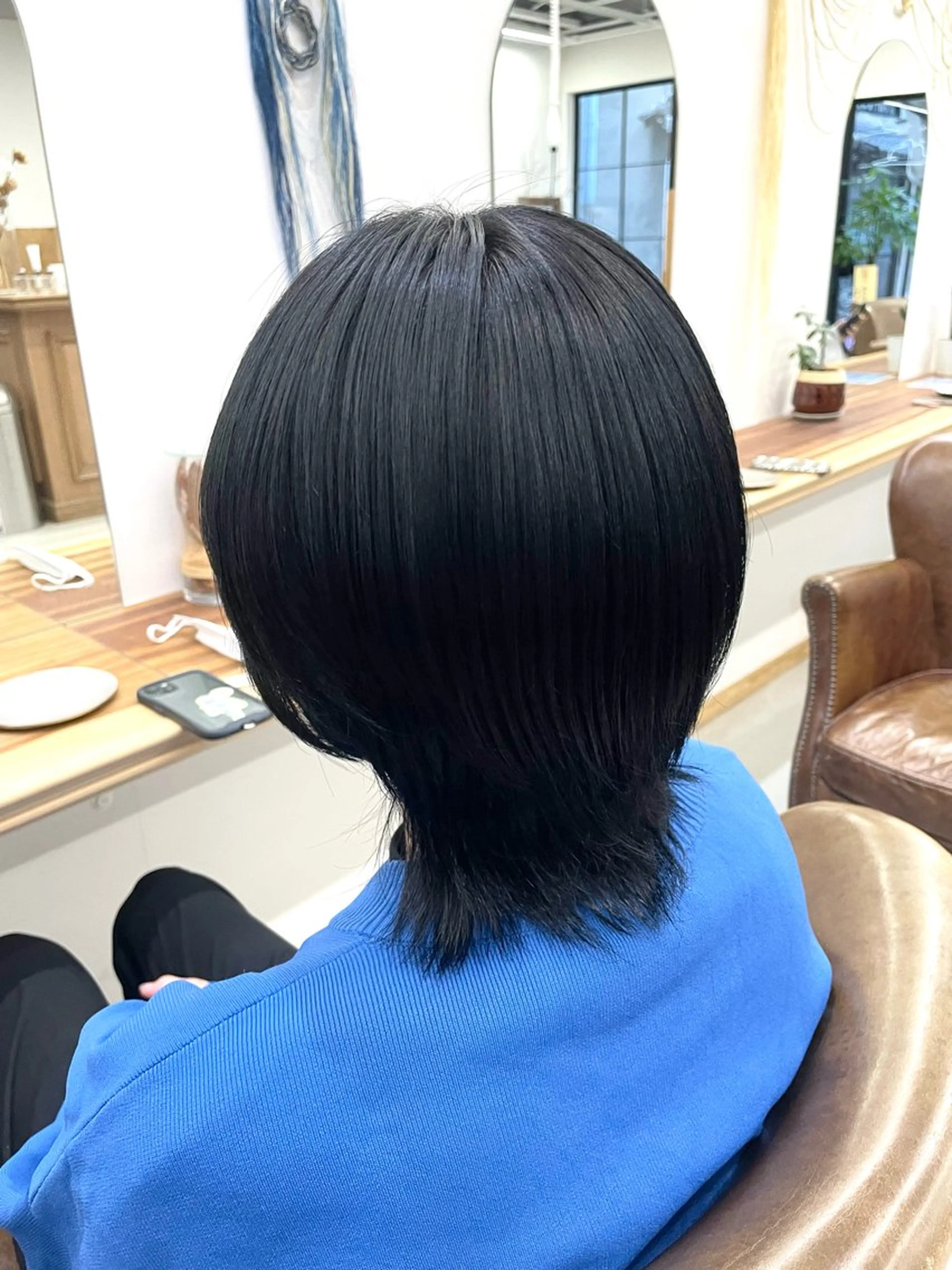 ショート カラー 黒髪 ブルーカラー ブルーブラック 慎太朗/メンズカット /メンズパーマのヘアスタイル