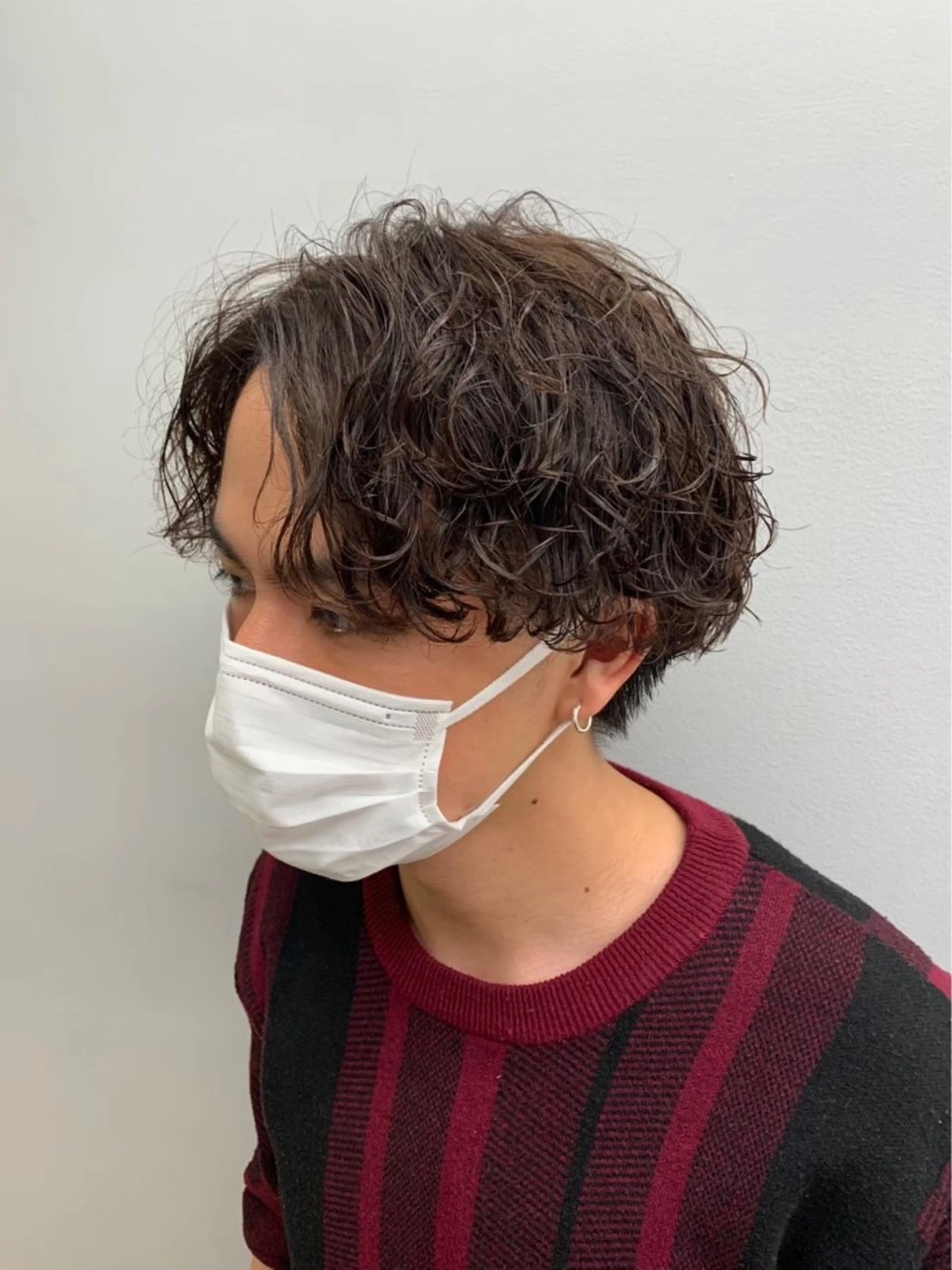 パーマ メンズ センターパート フェードカット マッシュ メンズパーマ メンズツイストパーマ mihoko/ ニュアンスパーマのヘアスタイル