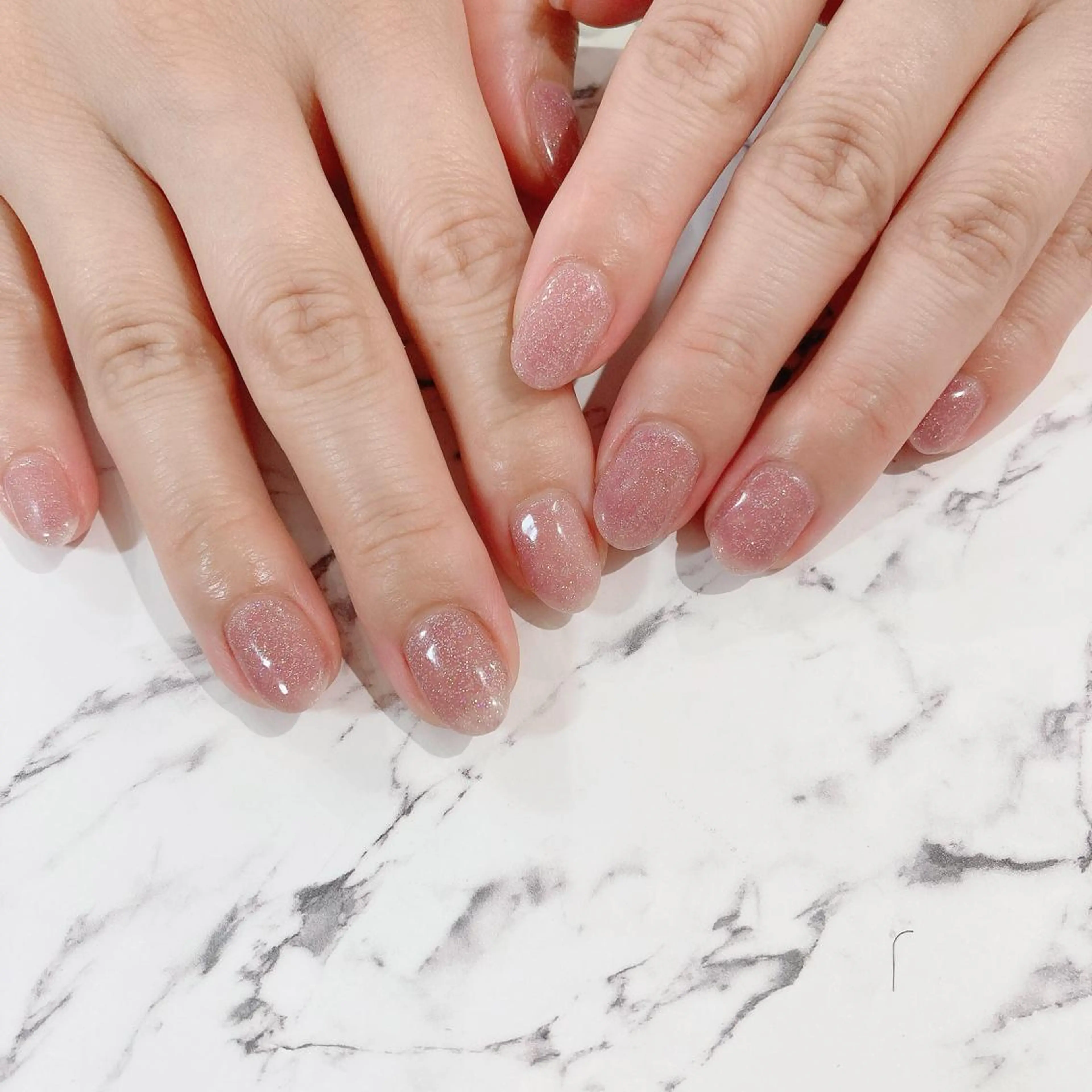ネイル ジェルネイル キラキラネイル オフィスネイル パラジェル シンプルネイル Nail Kのネイルデザイン
