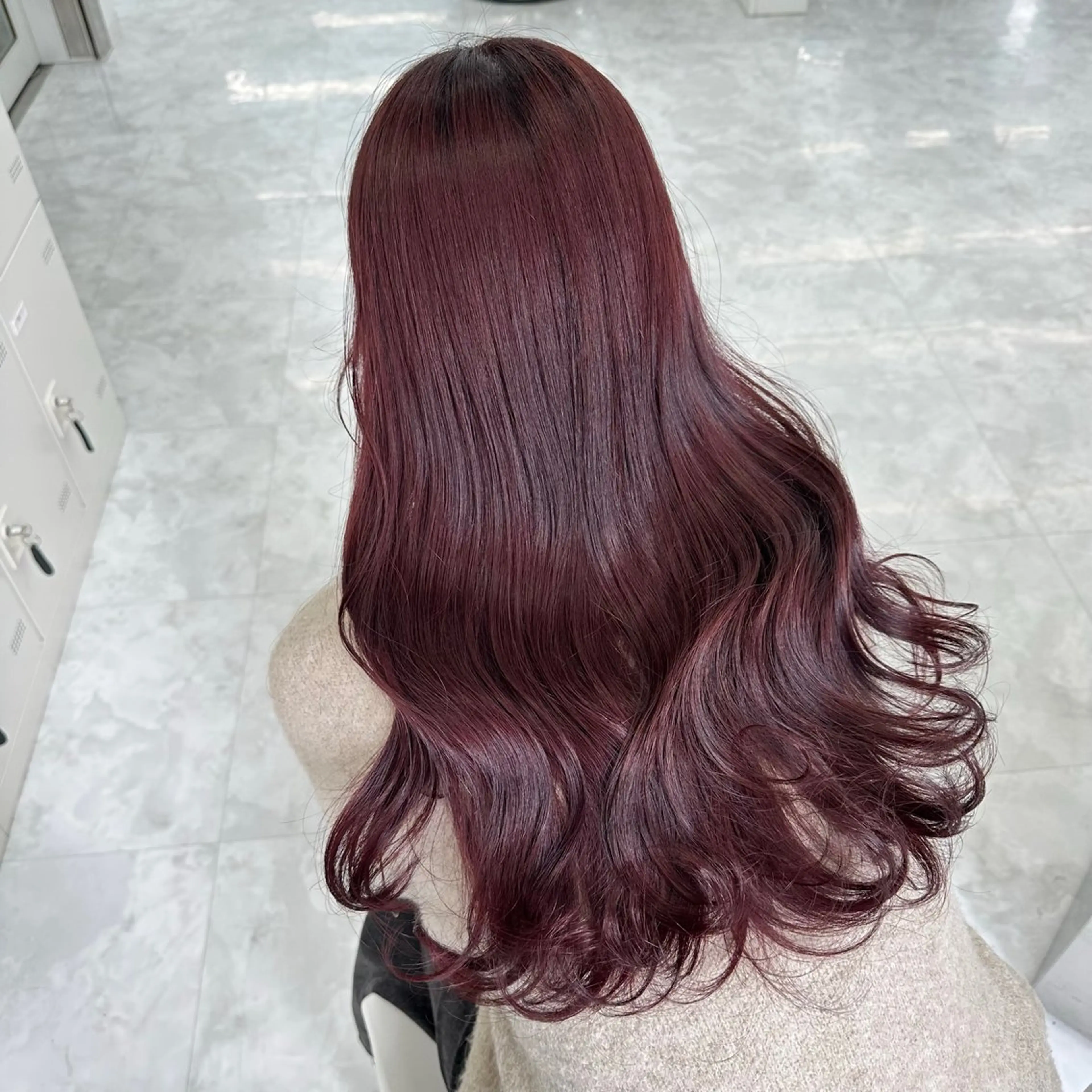 ロング カラー ダブルカラー 韓国ヘアKYONのヘアスタイル