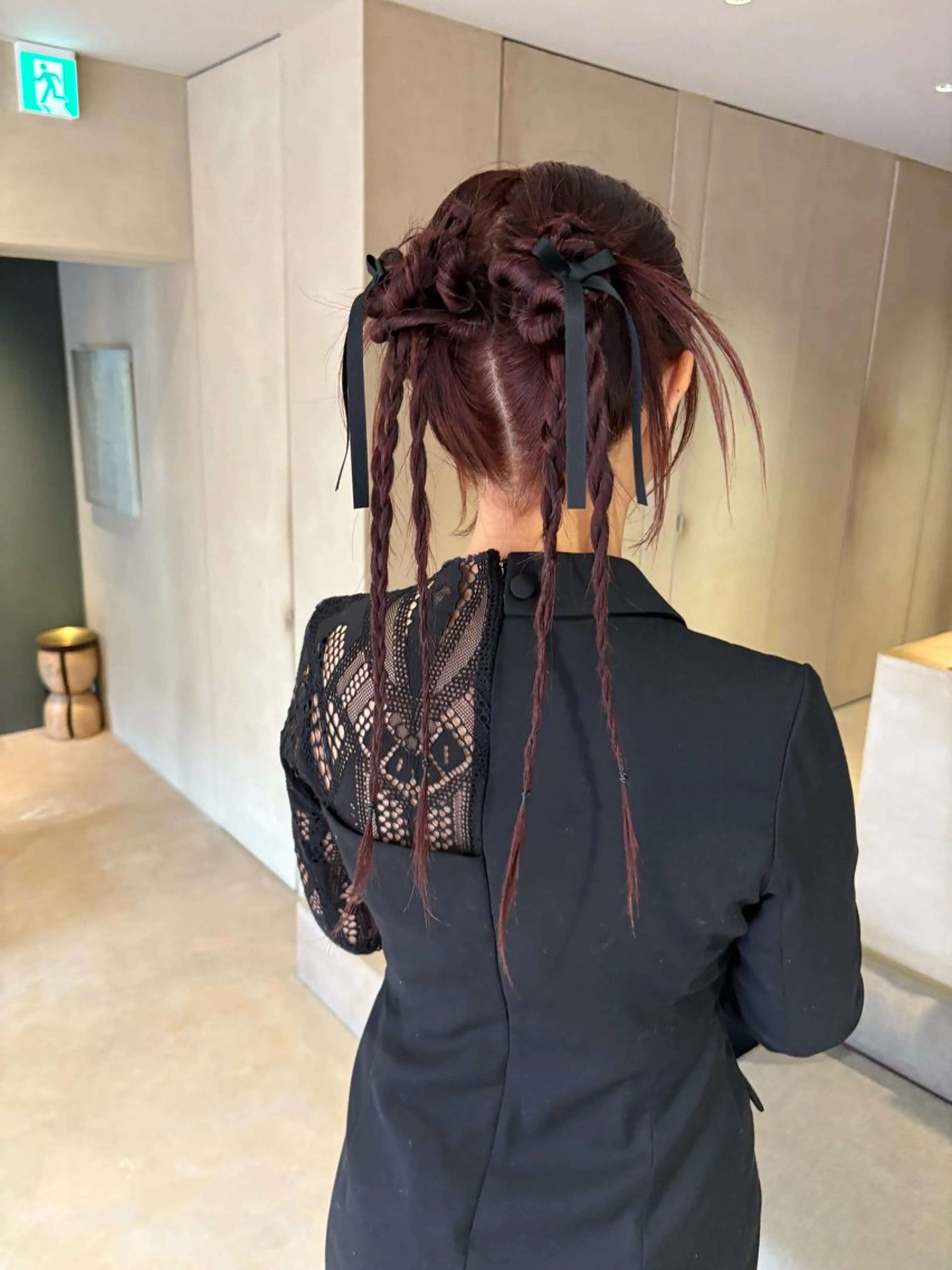 ヘアアレンジ ヘアセット ボブ/タイトアレンジ 個性派結婚式アレンジのヘアスタイル