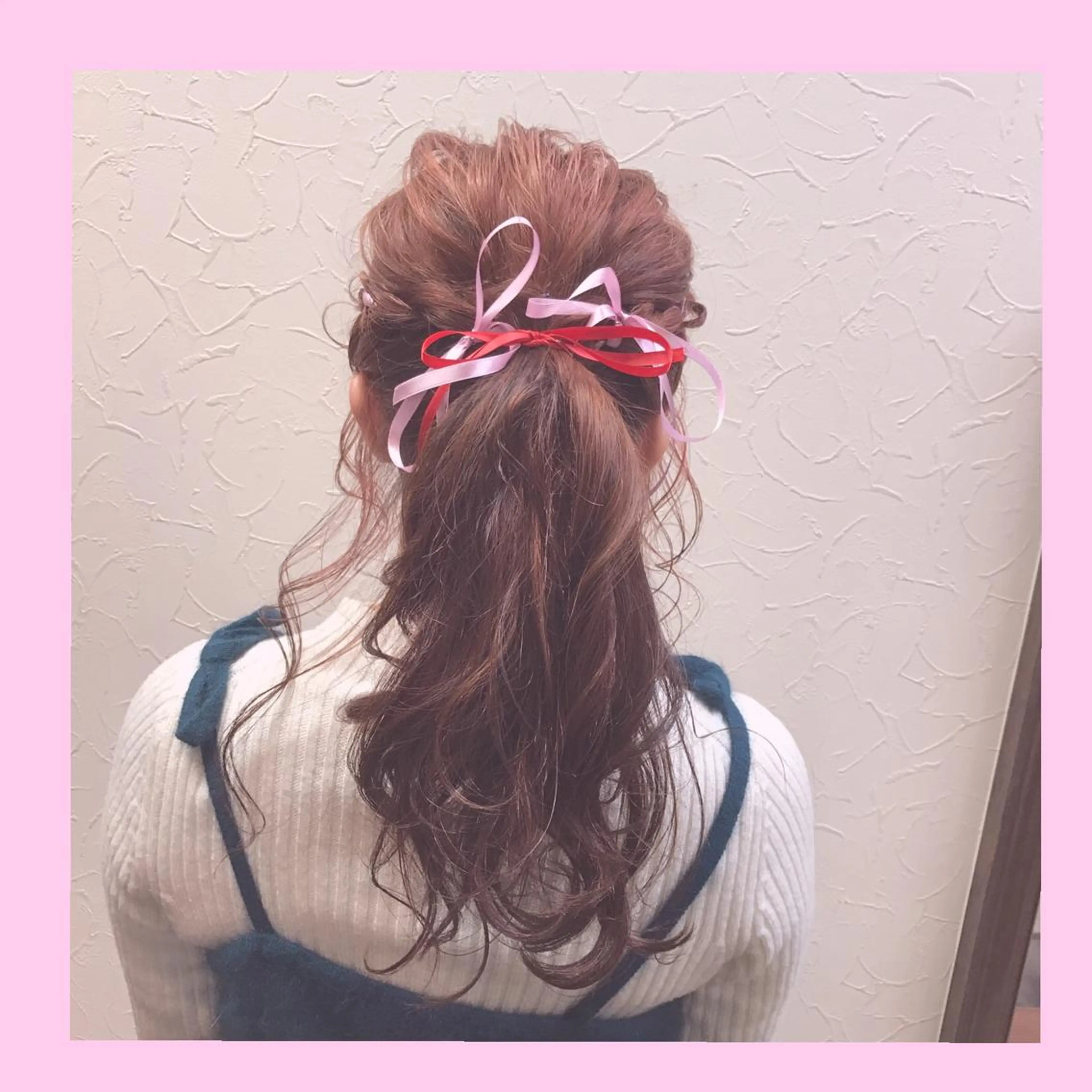 セミロング ヘアアレンジ SHIN/レイヤー カット×クロスパーマのヘアスタイル