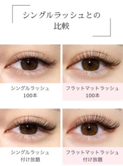 マツエク・まつげパーマデザインカタログ「フラットマットラッシュ入荷 