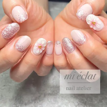 ぷっくりお花ネイル . 2本アートコース ご新規様5000円 リピーター様