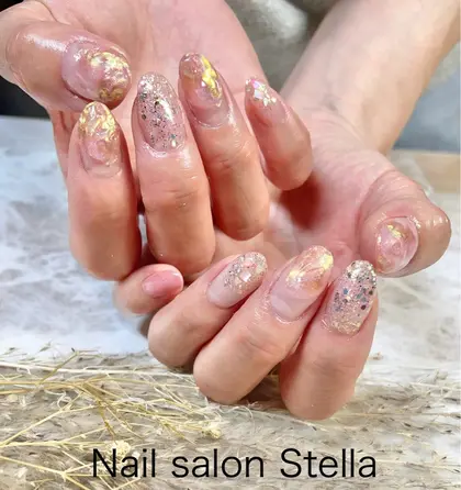 ニュアンスネイル#ぷっくりニュアンス#オーロラネイル#夏ネイル#6月