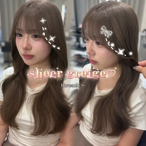 💗ブリーチありダブルカラー＋cut +3step treatment🫧💗