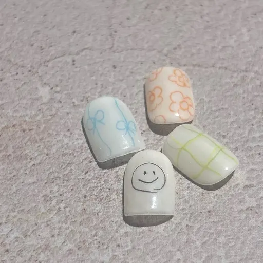 練習モデル様限定【持ち込み】えんぴつネイル(2本)+ワンカラー✏️ (オフ.パーツ.土日祝別途)