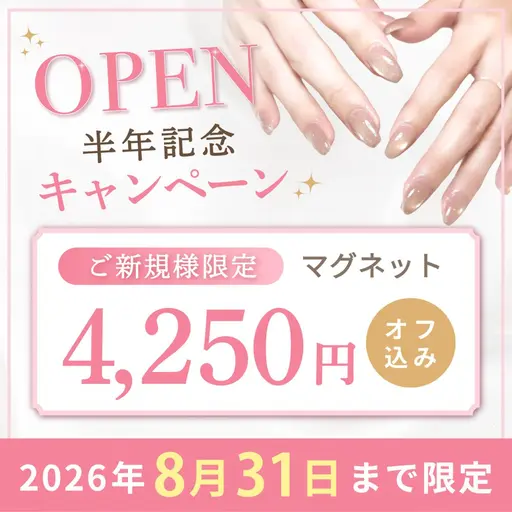 【8月限定✨OPEN半年記念クーポン】人気NO1！マグネットorフラッシュ/ オフ込￥5500→￥4250