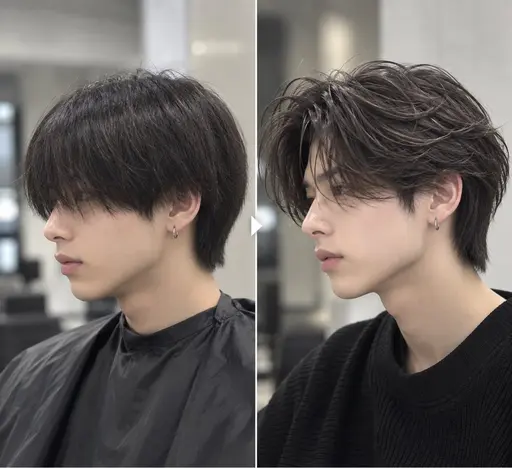 【ニュアンス×フェザー✨】メンズカット＋ニュアンスパーマ＋うるツヤトリートメント付き💎⚡️