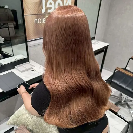 【紫外線対策にも🌞❤️】同時施術でぷるぷるヘアに🫶🏽✨透明感ワンカラー➕プラチナトリートメント🫧