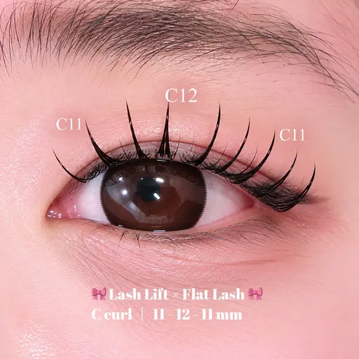 🫧🎀【高持続×ナチュラル盛れ♡】LEDフラットラッシュ100本｜オフ・束感コーティング付き💖