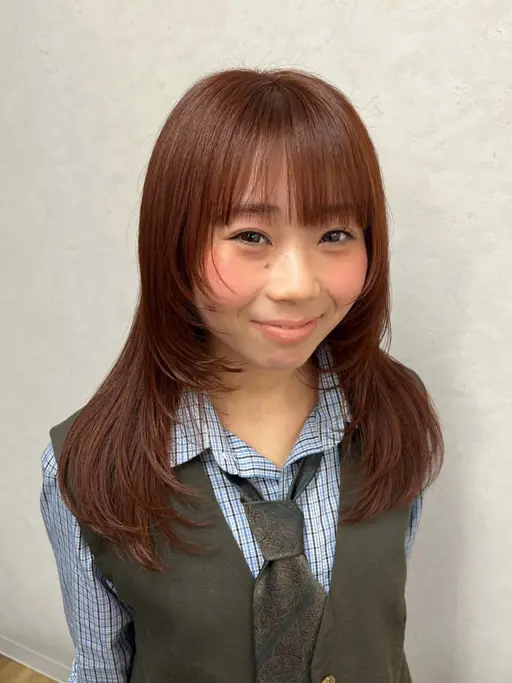 【学生夏休み期間(7/18~8/31)限定🌻✨】暖色系ブリーチなしダブルカラー+超音波トリートメント
