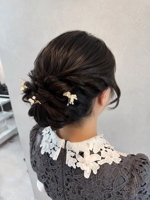 ✨《結婚式•お呼ばれヘアセット》✨アップ、ハーフアップ、1本の編みおろしなど❣️