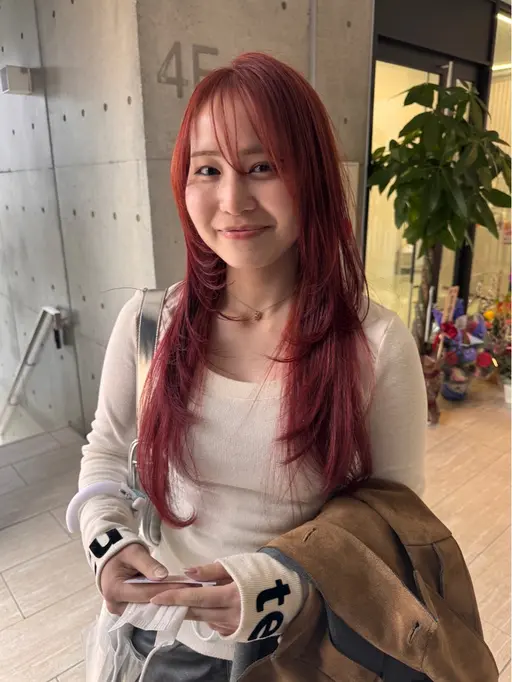 🌙🥂透明感カラー🌻☀️+cut+2step treatment✧*。レイヤーカット/ハッシュカット