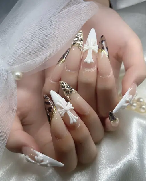 オフ🈶 チップ長さ出し10本アート💅持込画像⭕️チップサイズS/M込 L+¥1500