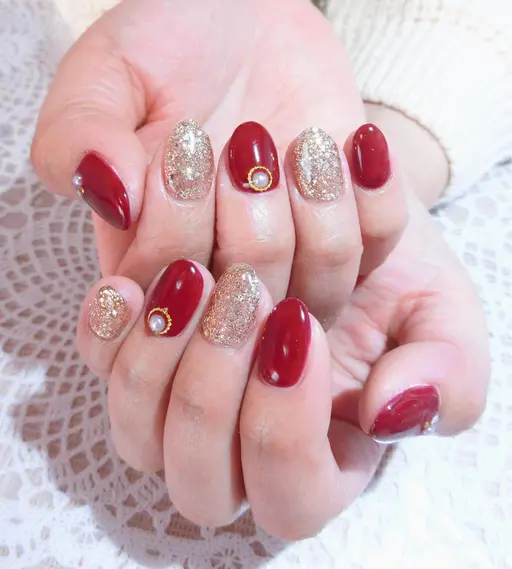 オフ無💅 シンプルネイルコース🩷ワンカラー+パーツ10個無料付き🎉 💅¥3800
