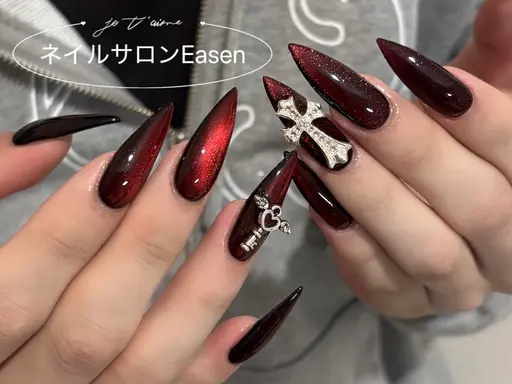 ❣️人気メニュー❣️【チップ長さ出し10本】マグネットorフラッシュネイル☆パーツ2個付き