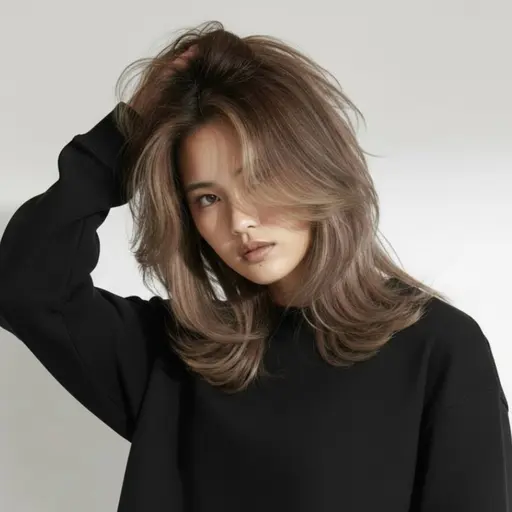 🤎大人女性に人気の海外ヘア🤎エアタッチバレイヤージュカラー（プロテインブリーチ1回+オンカラー）+カット