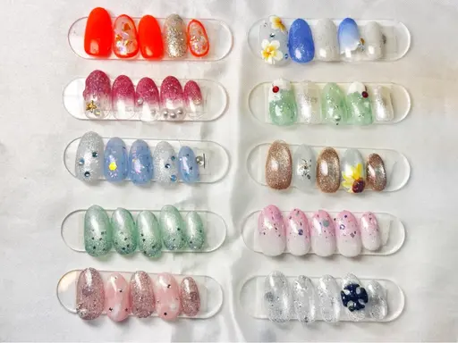 monthly design nail🩷(オフあり)【ケア込み/初回.当店オフ無料】