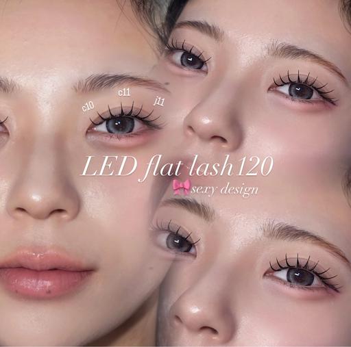 【モチ🆙低刺激で沁みにくい🙂↕️】LEDエクステ100〜120本🎀アイパック➕束感コーティング仕上げ🤍✨