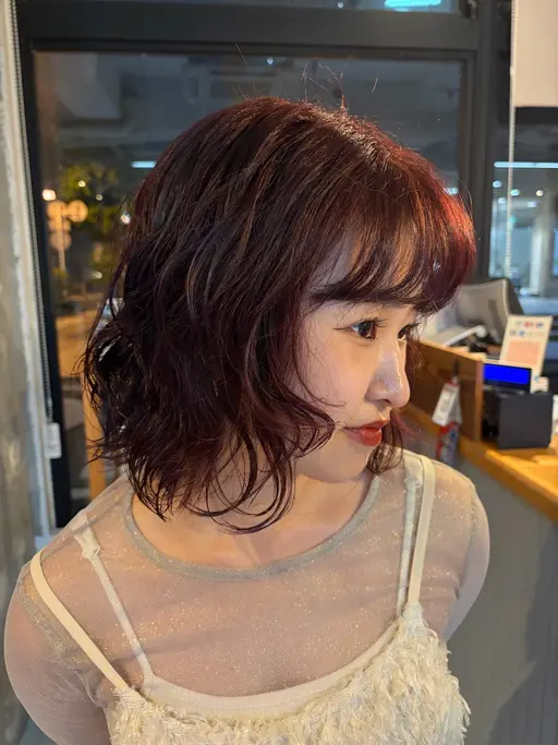 【レディース】柔らかい動きのデザインパーマ＋カット✂️（ショート ~ミディアム）
