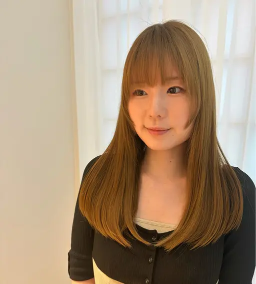 【ダメージを最小限に✨エクラリティケアトリートメント付】ナチュラルストレートパーマ＋毛先整えカット✂️