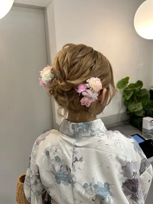 浴衣着付け+ヘアセット