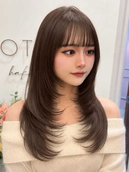 【圧倒的人気No. 1】韓国風レイヤーカット♪カット＋カラー＋トリートメント