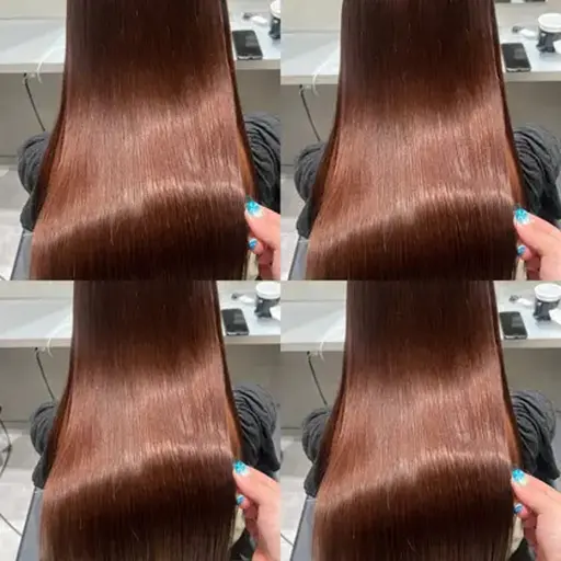 生ケラチン艶カラー+髪質改善3STEP+カット