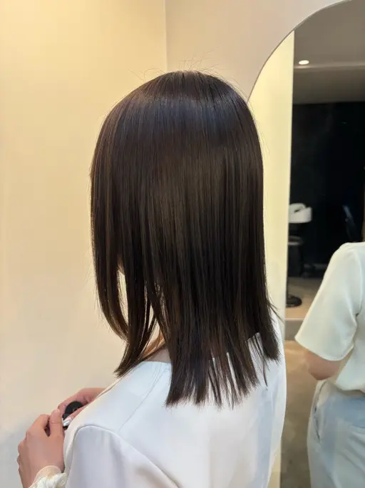 ソフトストレート(髪質改善)& カラー👩🏻‍🦰🍒