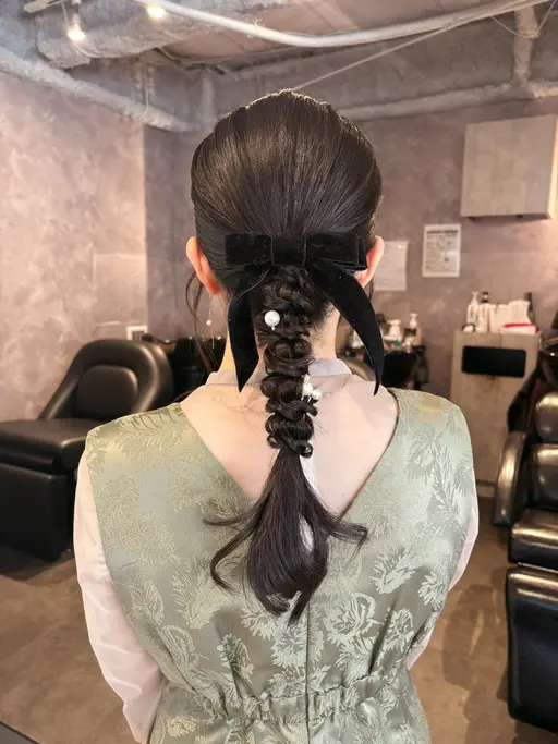 【大事なご用事の前に】ヘアセット♡.*゜アップスタイル🐰🍓ハーフアップ🐝🍯編みおろし🍏💚 ̖́-