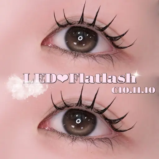 《当日限定⭐️》💎LEDフラットラッシュ100本💎オフ無料⟡.·