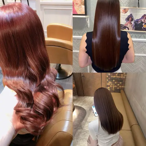 🉐前日までのご予約でお得✨🤍ブリーチなしでも透明感カラー✖️トレンドカット✖️スチーム保湿1ステップトリートメント