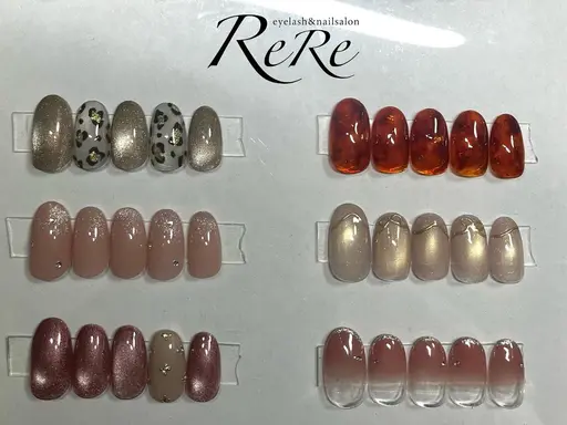 Nail*店舗限定デザイン75分コース💅💖6種類のデザインの中から好きなデザインをお選びいただけます☺️