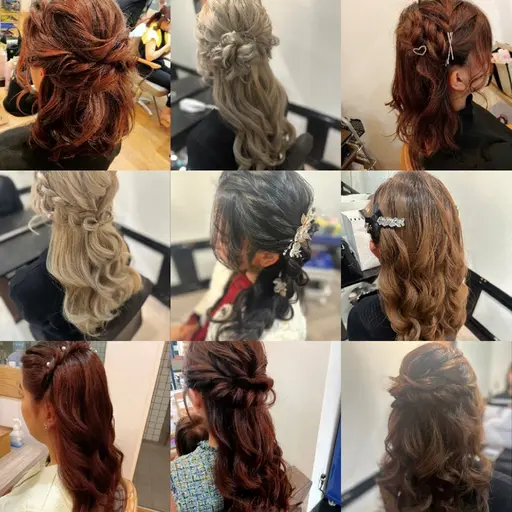 👰🏻♀️セットサロン産洋装ヘアセット⚠料金時間変動制/出張可