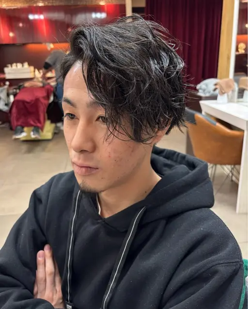 【人気No. 1プラン】🔱雰囲気を変えたい方は是非!🔱メンズカット+パーマ🌀