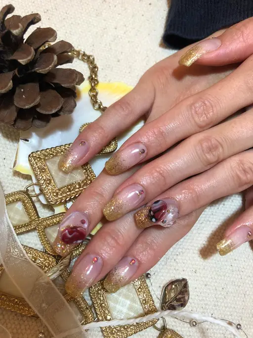 ✨ラメグラデーション✨オフ&ケア込み