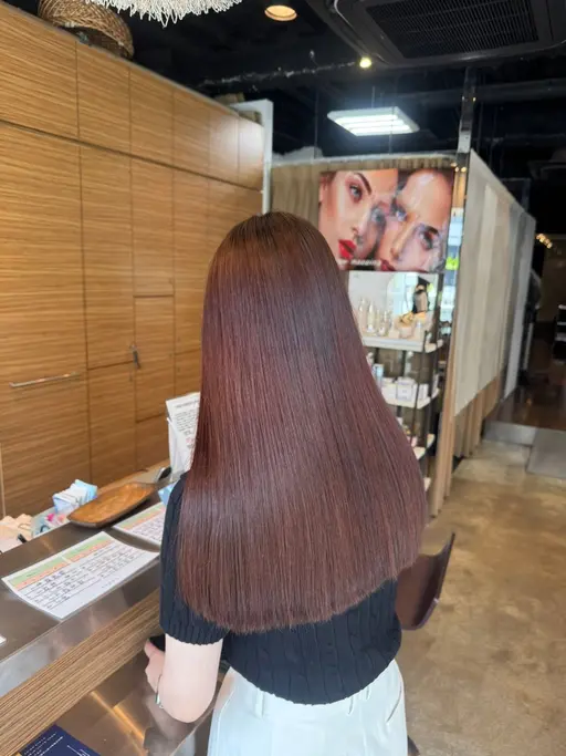 🧖🏻♀️髪質改善ストレート+カット🫧¥19800〜(⚠︎︎長さ、量によってお値段異なります)