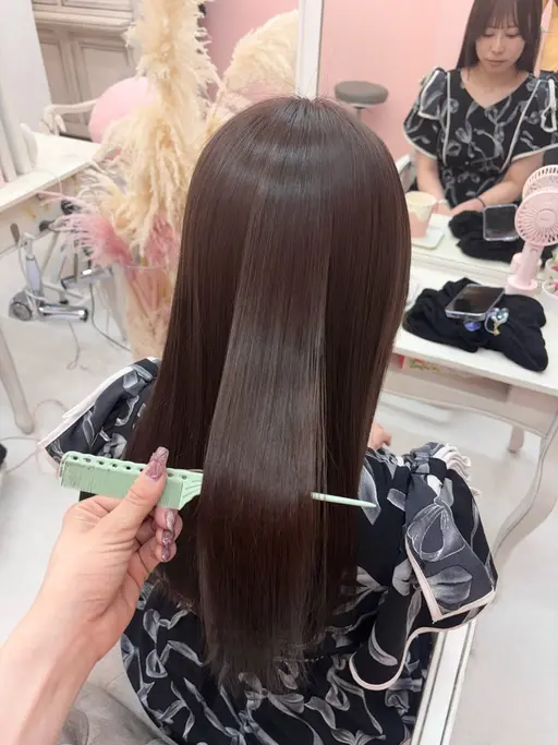 【🌟当日ご来店の方限定🩷】カット＆髪質改善ストレート＆プレミアムケアカラー＆超音波アイロントリートメント