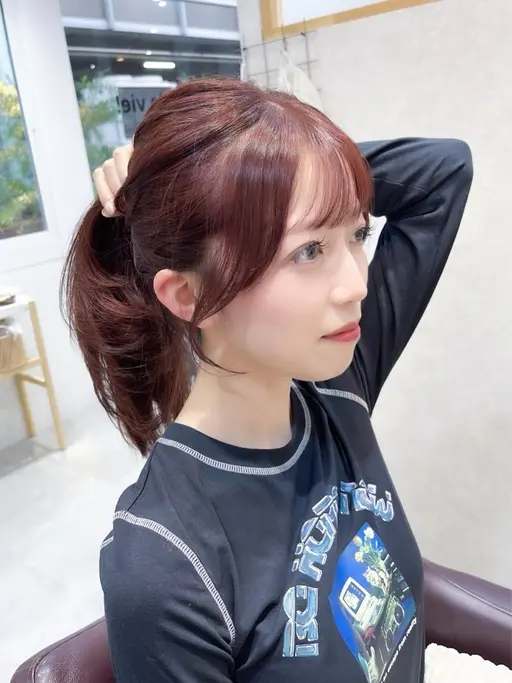 伸ばしてる方にオススメ✨前髪顔周りカット💕+🌈透明感抜群艶カラー🌈