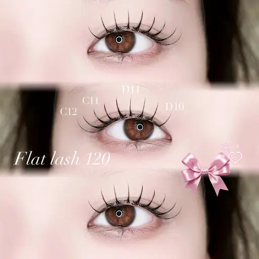 【5月限定価格🎀‼️】フラットラッシュ120本✩（束感コーティング仕上げは+400円）