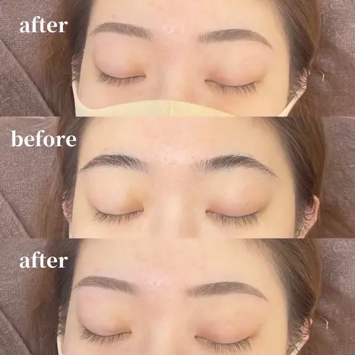 レディース限定☆-眉毛Wax+間引き+メイク仕上げ<眉の左右差改善>¥5500