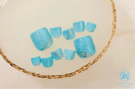 🌺(オフなし)🍧フットシェラックワンカラー(パーツ要相談)¥4000