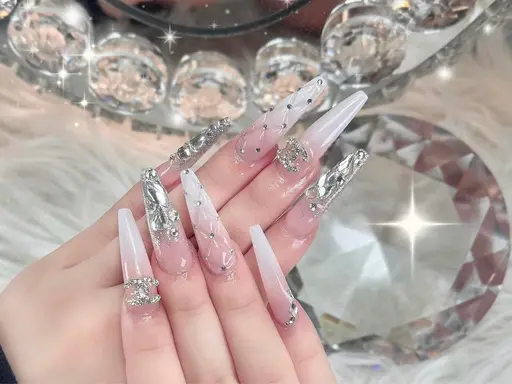 【Nova Bling✨人気No1】🎶チップ長さだしアート、スートン🩵パーツやり放題🈵✨