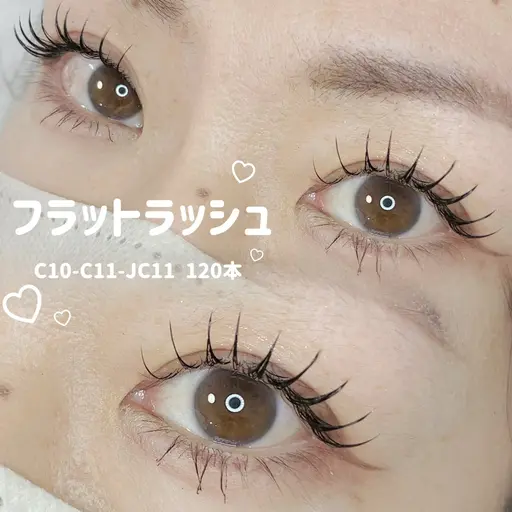 マツエクモデル💕【フラットラッシュ​〜​120本】