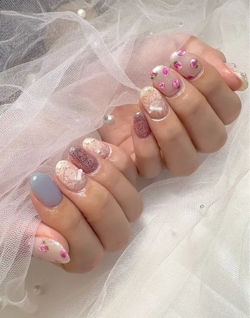 【やりたいを叶える✨】自爪アート🎨コース(ストーン&パーツ付け放題)オフ込み