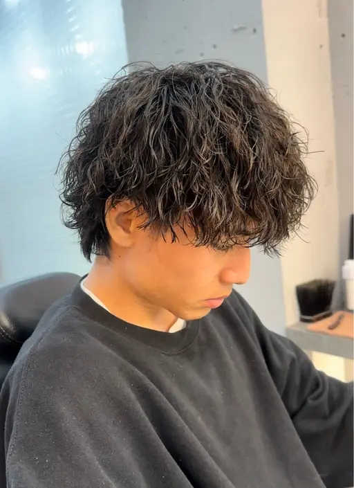 波巻きパーマ