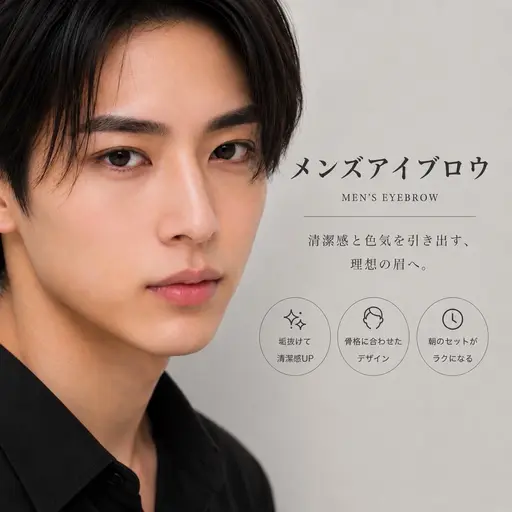 【8/14 18:00のみ限定技術チェックモデル様募集】【メンズ人気NO.1】黄金比メンズアイブロウ!